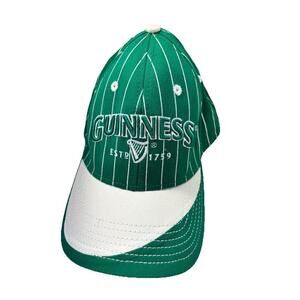 Guinness 1759 Ireland Green White Pinstripes Baseball Cap Hat Irish Beer St Pats